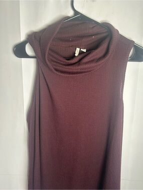Cato Sleeveless Cowl Neck Sweater - Burgundy